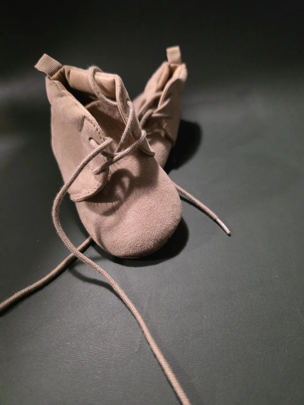Reserved soft suede